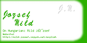 jozsef mild business card